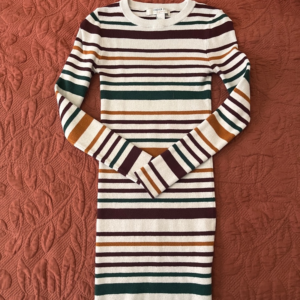 Forever 21 Multicolor Striped Dress
